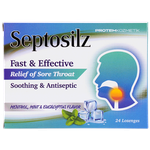 Septosilz Menthol, Mint & Eucalyptus Sore Throat Relief Lozenges