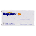 أقراص مسكنة للألم والالتهاب بتركيز 50 ملج من رابيدوس 