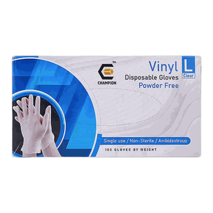قفازات فينيل بمقاس لارج من تشامبيون