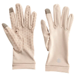 Coolibar Large UPF50+ Sun Gloves - Beige