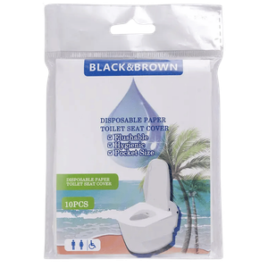 Black & Brown Disposable Paper Toilet Seat Cover