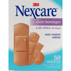 Nexcare Sheer Plastic Assorted Plasters