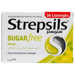 أقراص استحلاب خالية من السكر لعلاج التهاب الحلق بنكهة الليمون من ستريبسلز