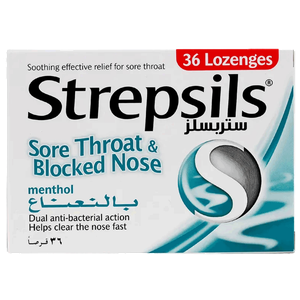 أقراص استحلاب المنثول لعلاج التهاب الحلق وانسداد الأنف من ستريبسلز