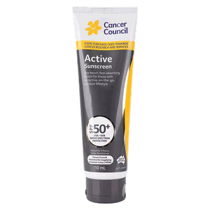 كريم آكتيف مع عامل حماية 50+ من كانسر كاونسيل