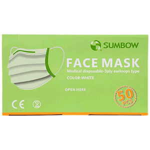 Sumbow 3Ply Medical Face Mask - White