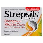 Strepsils Orange Vitamin C Sore Throat Lozenges