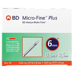BD Micro-Fine Syringe - 6 mm x 31 gm
