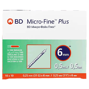 BD Micro-Fine Syringe - 6 mm x 31 gm