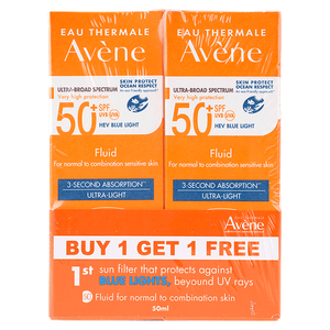 سائل واقي الشمس للبشرة العادية الى المختلطة مع عامل حماية 50+ من أفين