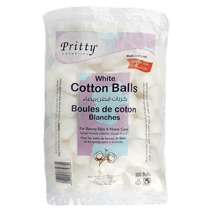 كرات القطن البيضاء من بريتي