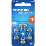 Renata Zinc-Air Button Cell Batteries - 13