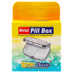 Qwik Doze Metal Pill Box With 2 Compartments