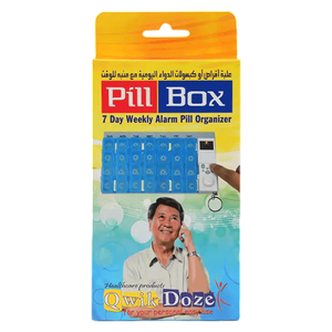 منظم حبوب أسبوعي مع منبه من كويك دوز