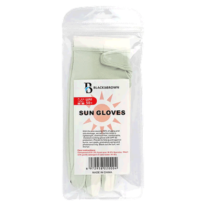 Black & Brown Sun Gloves with UPF50+ - Green