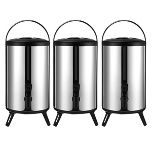 Chinatown Triple-Layer Stainless Steel Beverage Dispenser with Tripod Stand