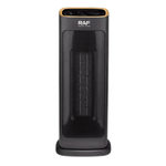 RAF Ceramic Fan Heater with Adjustable Thermostat & Oscillation - Black