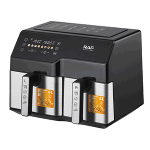 RAF Dual Baskets Digital Air Fryer with 2-Zone Cooking & LCD Display - 2500W