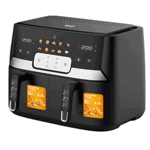 RAF Dual Baskets Digital Air Fryer with 2-Zone Cooking & LCD Display - 1700W