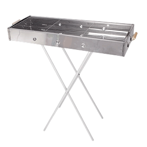 Chinatown Foldable Portable Barbeque Grill with Chrome Plated Stand