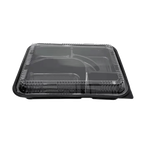 Chinatown 5 Compartment Disposable Plastic Food Container with Lid - 26.5 x 20.5 x 5 cm