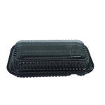 Chinatown 4 Compartment Disposable Plastic Food Container with Lid - 23 x 13 x 5.5 cm