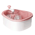 Chinatown Multifunctional Manual Fruit & Vegetable Cleaner with Spinning Scrubber - Pink