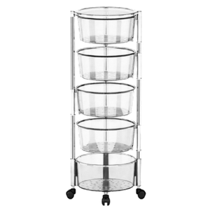 Chinatown Transparent Multi Layer Rotating Storage Basket Rack