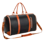 Chinatown 2 in 1 Leather Travel Bag & Hanger with Shoe Compartment - Black