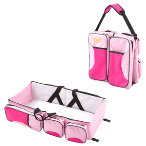 Chinatown 3 in 1 Portable Baby Essentials Bag - Pink