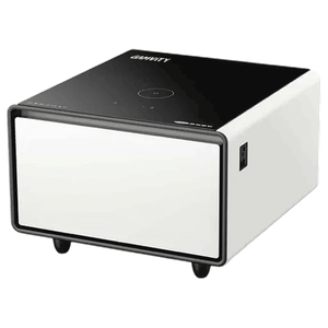 طاولة جانبية ذكية مع ثلاجة صغيرة من غامفيتي - أبيض