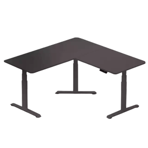 Gamvity L Shape Standing Ergonomic 3 Legs Electric Height Adjustable Desk - Black