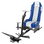 Gameseat Racing Simulator Cockpit Seat – White/Blue