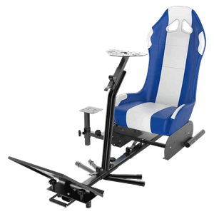 Gameseat Racing Simulator Cockpit Seat – White/Blue