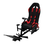 Gameseat Racing Simulator Cockpit with Harness & Adjustable Mounts – Red/Black