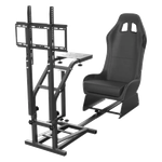Gameseat Racing Simulator Cockpit with Monitor Mount – Black