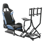 Gamvity Racing Simulator Cockpit with Monitor Mount – Black/Blue