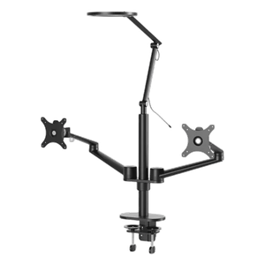 حامل شاشة مزدوج مع مصباح 