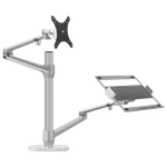 Gamvity Aluminum 2 in 1 Arm for Displays – Silver