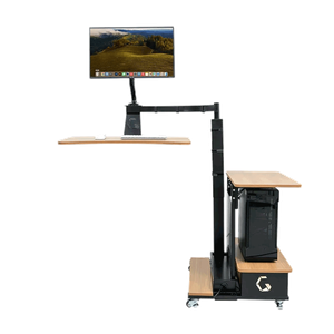 مكتب قابل لتعديل الارتفاع مع ذراع شاشة بالاتجاه الأيمن من إنغرين