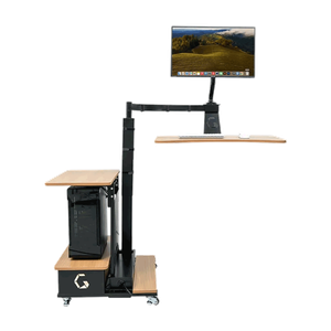 مكتب قابل لتعديل الارتفاع مع ذراع شاشة بالاتجاه الأيسر من إنغرين