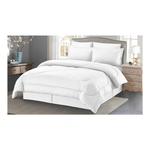 Cannon King Stripe Hotel Line Comforter Set - White