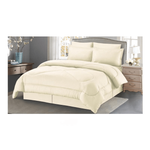 Cannon Twin Stripe Hotel Line Comforter Set - Cream