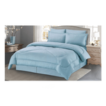 Cannon Queen Stripe Hotel Line Comforter Set - Blue