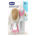 Chicco Pink Baby Brush & Comb - (0+ Months)