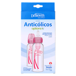 Dr Brown's Pink Anti-Colic Baby Feeding Bottle - (0+ Months)