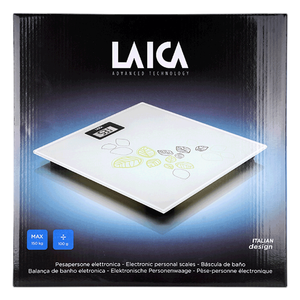 Laica Electronic Scale with Leaves - White