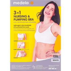 حمالة صدر 3 في 1 للرضاعة والشفط من ميديلا - XXL