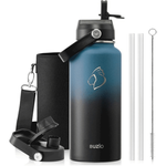 Buzio Duet Series Water Bottle with 2 Lids & Sleeve - Indigo Crush