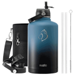Buzio Duet Series Water Bottle with 2 Lids & Sleeve - Indigo Crush
